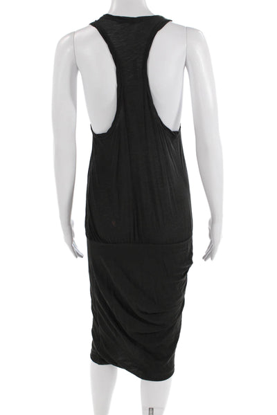 Standard James Perse Womens Cotton Drop Waist Midi Dress Dark Green Size 1