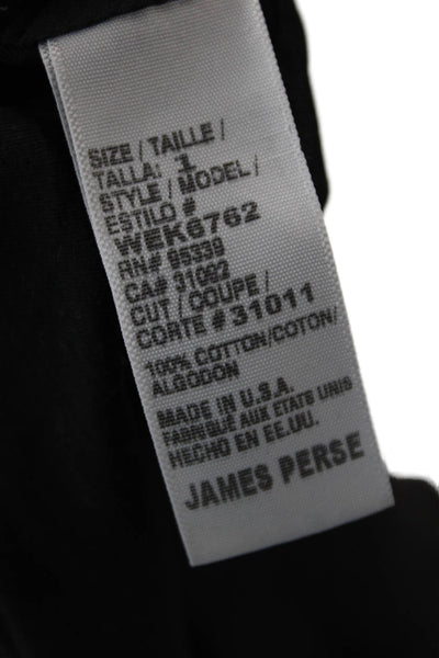 Standard James Perse Womens Cotton Drop Waist Midi Dress Dark Green Size 1