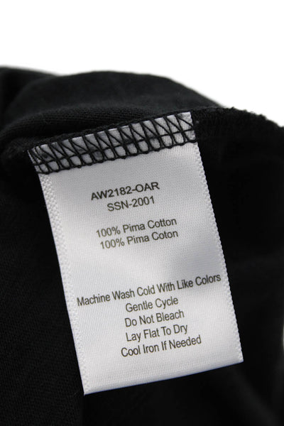 ATM Womens Cotton Round Neck Split Hem Midi Tank Dress Black Size XS
