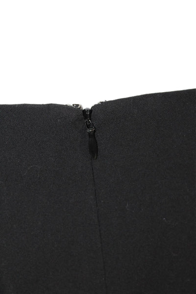 Sunday Best Womens Front Slit Back Zipper Mini Skirt Black Size 4