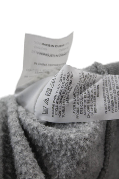 J Crew Womens Full Zipper Long Sleeves Hoodie Grey Cotton Size Large