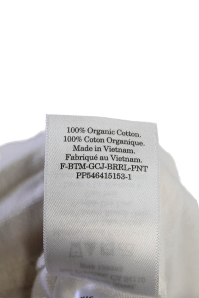 Everlane Womens Elastic Waistband High Rise Straight Leg Pants White Size Small