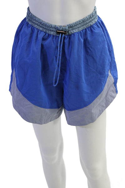 Lululemon Womens High Rise Drawstring Two Toned Shorts Blue Size 4