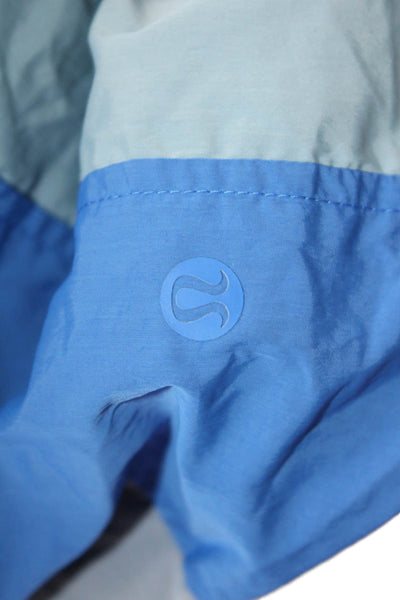 Lululemon Womens High Rise Drawstring Two Toned Shorts Blue Size 4