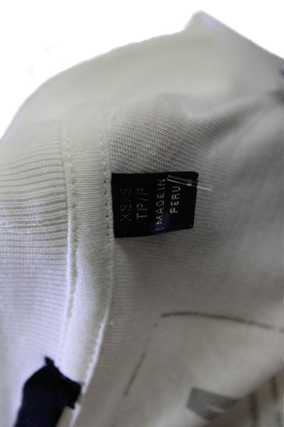 ATM Mens Short Sleeve Crew Neck Tee Shirt White Cotton Size XS/S