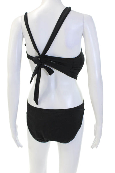 Ashley Graham x Swimsuits for All Womens Lace Up One Piece Swim Black Sz 12