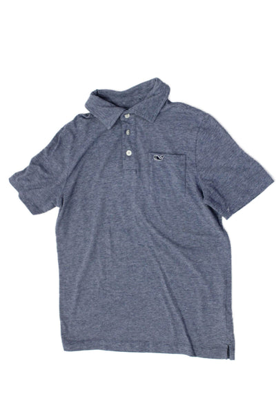Vineyard Vines Boys Short Sleeves Collared Basic Polo Shirt Blue Size S