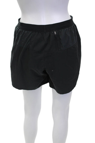 Nike Womens Textured Drawstring Mini Shorts Black Size M