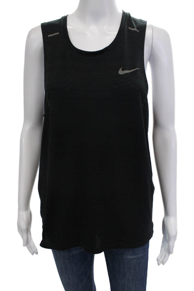 Nike Womens Scoop Neck Sleeveless Lined Tank Top Black Size S