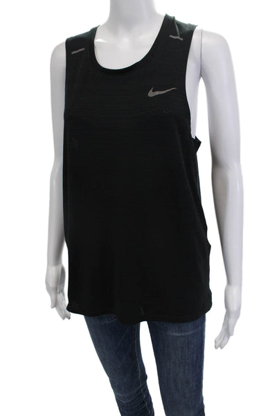 Nike Womens Scoop Neck Sleeveless Lined Tank Top Black Size S