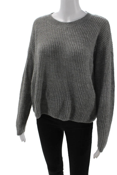 Madewell Womens Crew Neck Long Sleeve Pullover Sweater Top Gray Size S