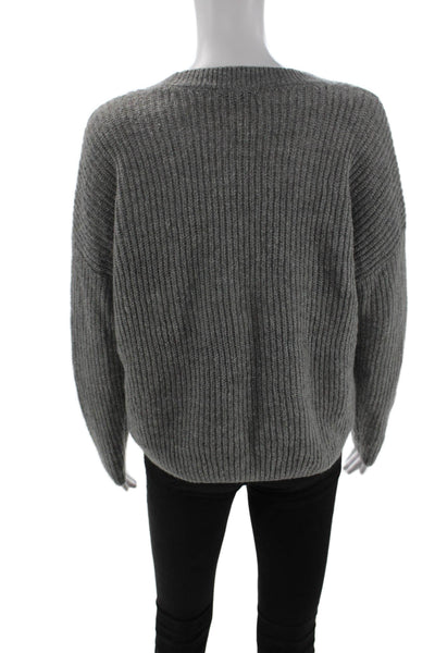 Madewell Womens Crew Neck Long Sleeve Pullover Sweater Top Gray Size S