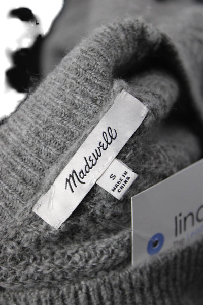 Madewell Womens Crew Neck Long Sleeve Pullover Sweater Top Gray Size S