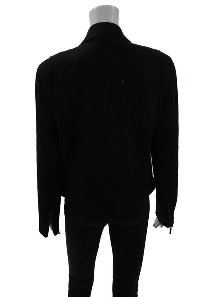 Ralph Ralph Lauren Womens Wool Full Zip Long Sleeve Jacket Black Size S