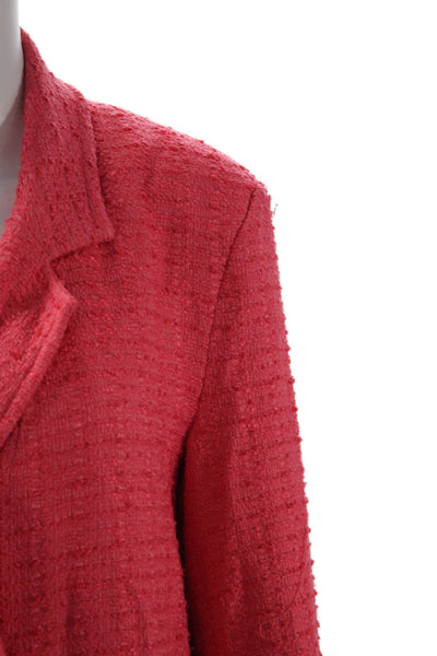 Zara Womens Woven Look Double Breasted Blazer Jacket Pink Size M