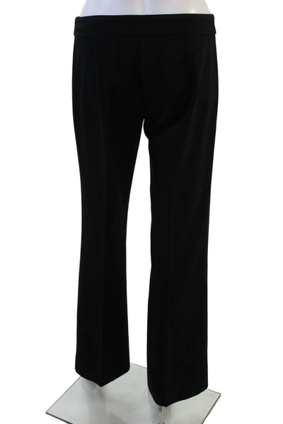 BCBGMAXAZRIA Womens Zipper Fly Mid Rise Pleated Wide Pants Black Size 2