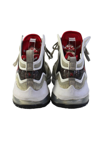 Nike Childrens Boys High Top Lebron 19 GS Sketch Sneakers White Size 7