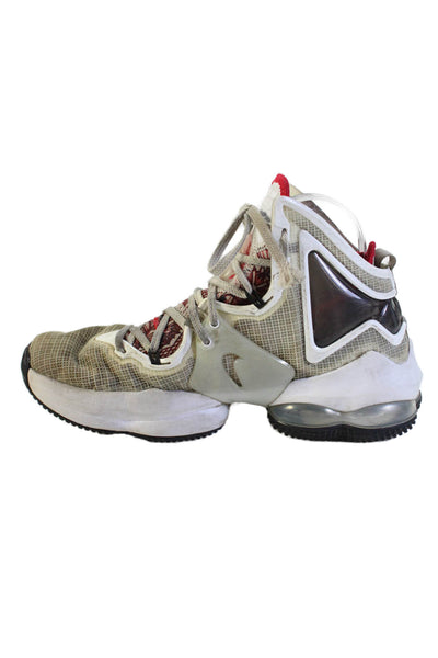 Nike Childrens Boys High Top Lebron 19 GS Sketch Sneakers White Size 7