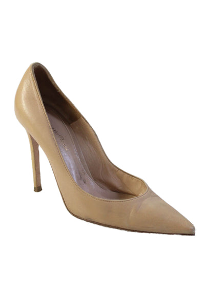 Gianvito Rossi Womens Pointed Slip On Closed Toe Pumps Nude Size EUR 36.5