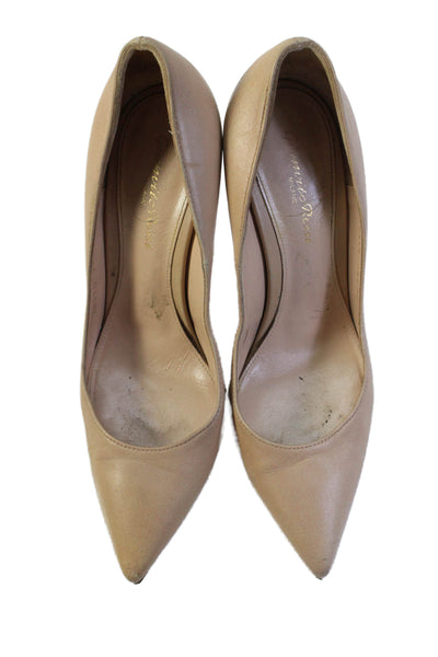 Gianvito Rossi Womens Pointed Slip On Closed Toe Pumps Nude Size EUR 36.5