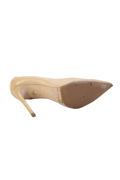 Gianvito Rossi Womens Pointed Slip On Closed Toe Pumps Nude Size EUR 36.5