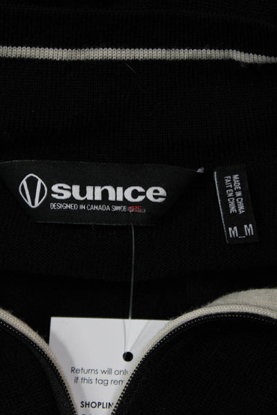 Sunice Womens 1/2 Zip Sweater Black Size M