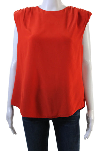 Cinq à Sept Womens Silk Tank Top Orange Size M