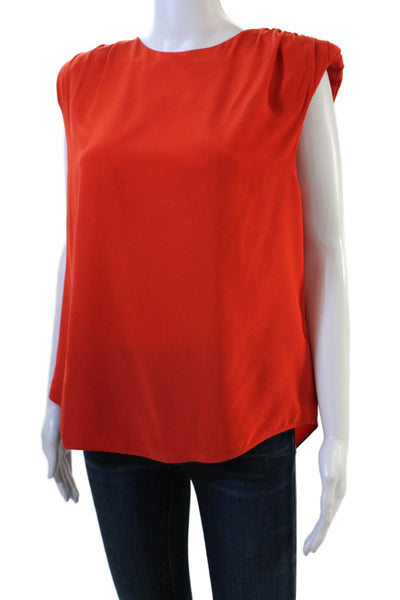 Cinq à Sept Womens Silk Tank Top Orange Size M
