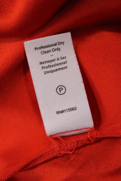 Cinq à Sept Womens Silk Tank Top Orange Size M
