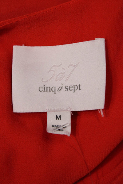 Cinq à Sept Womens Silk Tank Top Orange Size M