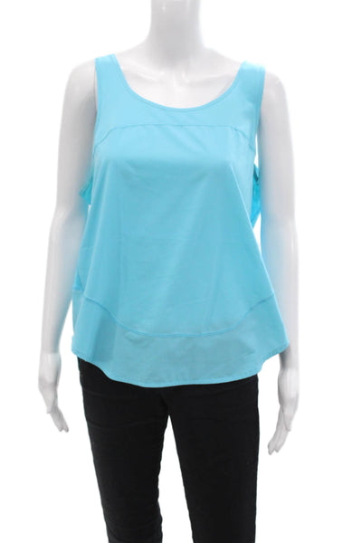 Lululemon Womens V-neck Sleeveless Lined Tank Top Blue Size L