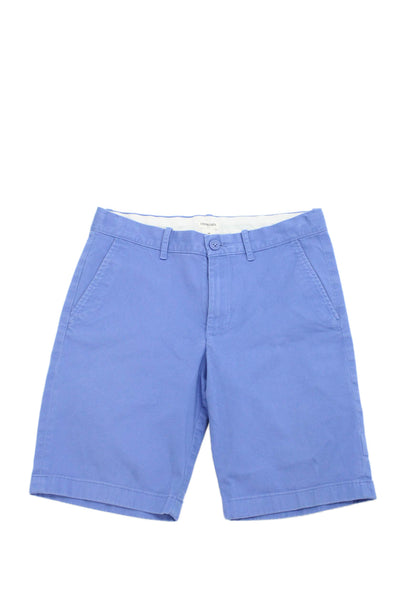 Crewcuts Boys Cotton Slim Fit Zip Fly Casual Chino Shorts Blue Size 16