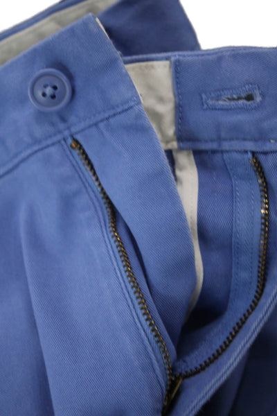 Crewcuts Boys Cotton Slim Fit Zip Fly Casual Chino Shorts Blue Size 16