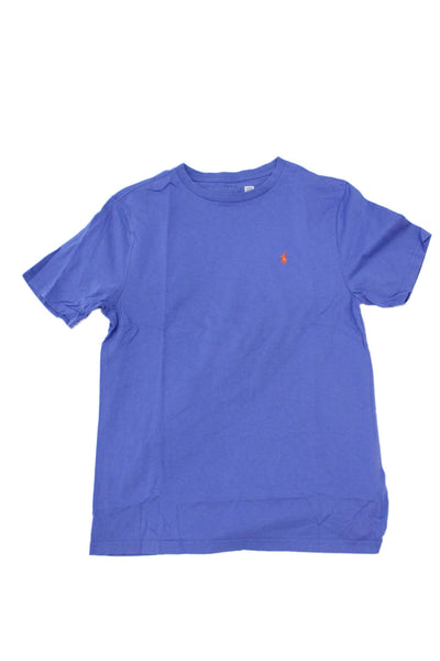 Polo Ralph Lauren Boys Cotton Logo Round Neck Short Sleeve T-Shirt Blue Size L