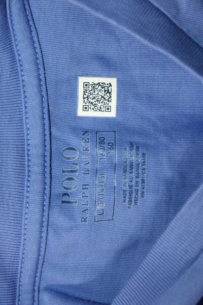 Polo Ralph Lauren Boys Cotton Logo Round Neck Short Sleeve T-Shirt Blue Size L