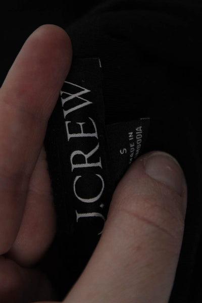 J Crew Womens Button Waist Mini Skirt Black Wool Size Small