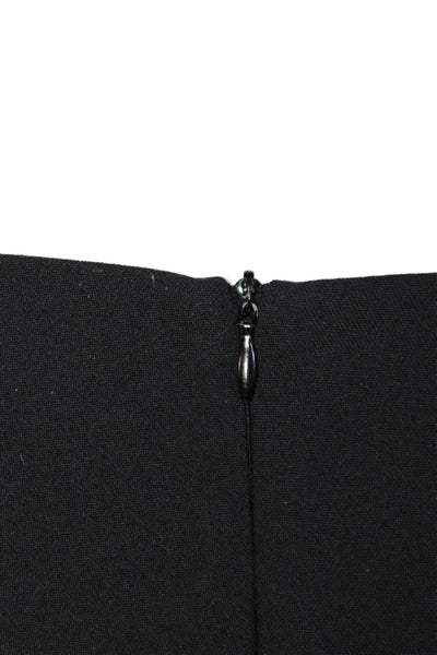 Zara Womens Low Rise Pleated Front A Line Mini Skirt Black Size Medium