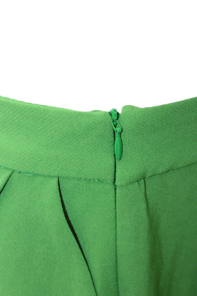 Zara Womens Pleated Front Mini Skort Green Size Large