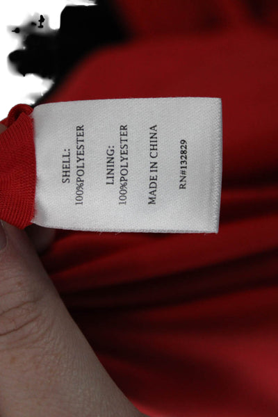 Superdown Womens Ruffle Detail V-neck Sleeveless Mini Dress Red Size M