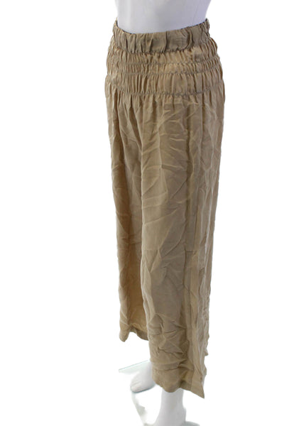 Paige Womens Stretch Flared Pants Beige Size S