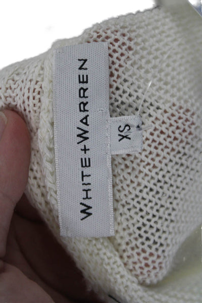 White + Warren Womens Knit Tank Top White Size XS