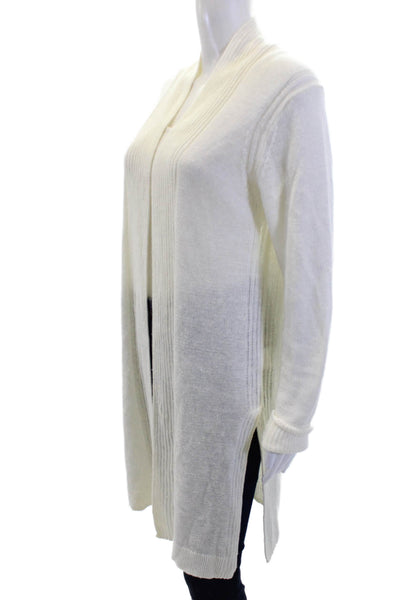 White + Warren Womens Cardigan Sweater White Size S