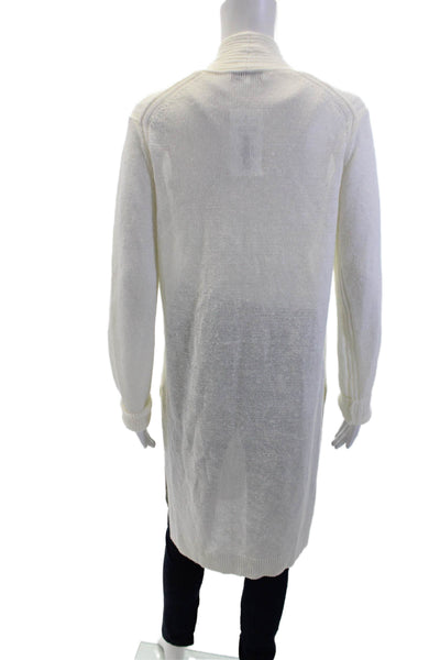 White + Warren Womens Cardigan Sweater White Size S