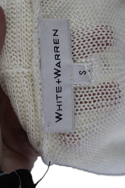 White + Warren Womens Cardigan Sweater White Size S