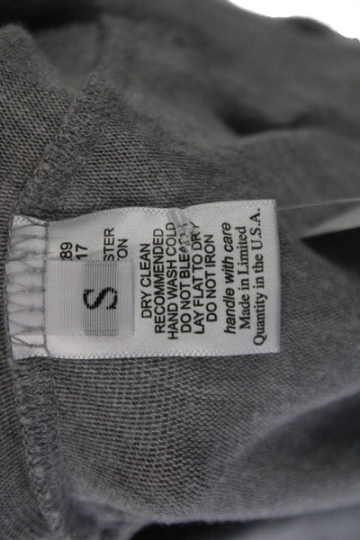 Michael Lauren Womens Long Sleeves Sweatshirt Grey Navy Blue Cotton Size Small