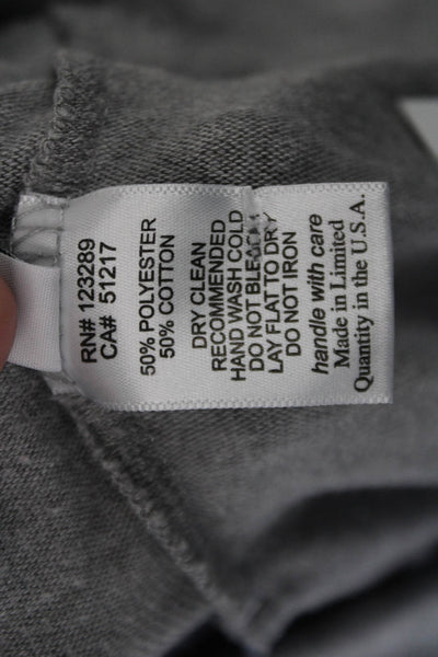 Michael Lauren Womens Long Sleeves Sweatshirt Grey Navy Blue Cotton Size Small