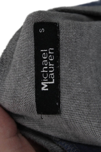 Michael Lauren Womens Long Sleeves Sweatshirt Grey Navy Blue Cotton Size Small