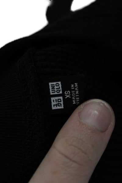 Uniqlo Womens Thermal Crew Neck Sweater Black Cotton Size Extra Small