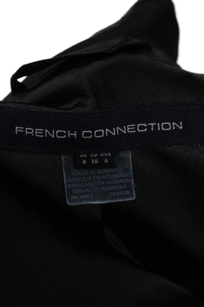 French Connection Women's Long Sleeves Hook Closure Lined Jacket Black Size S