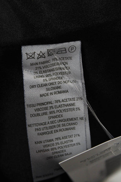 French Connection Women's Long Sleeves Hook Closure Lined Jacket Black Size S